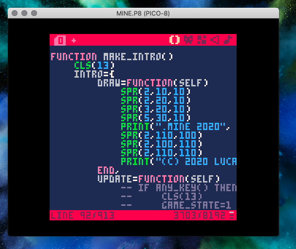 Pico-8 - Editor de código